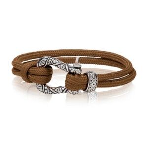 Ship Rope U-Clasp Bracelet 9” Brown